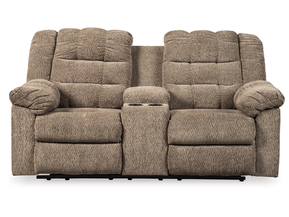 Workhorse Reclining Loveseat with Console