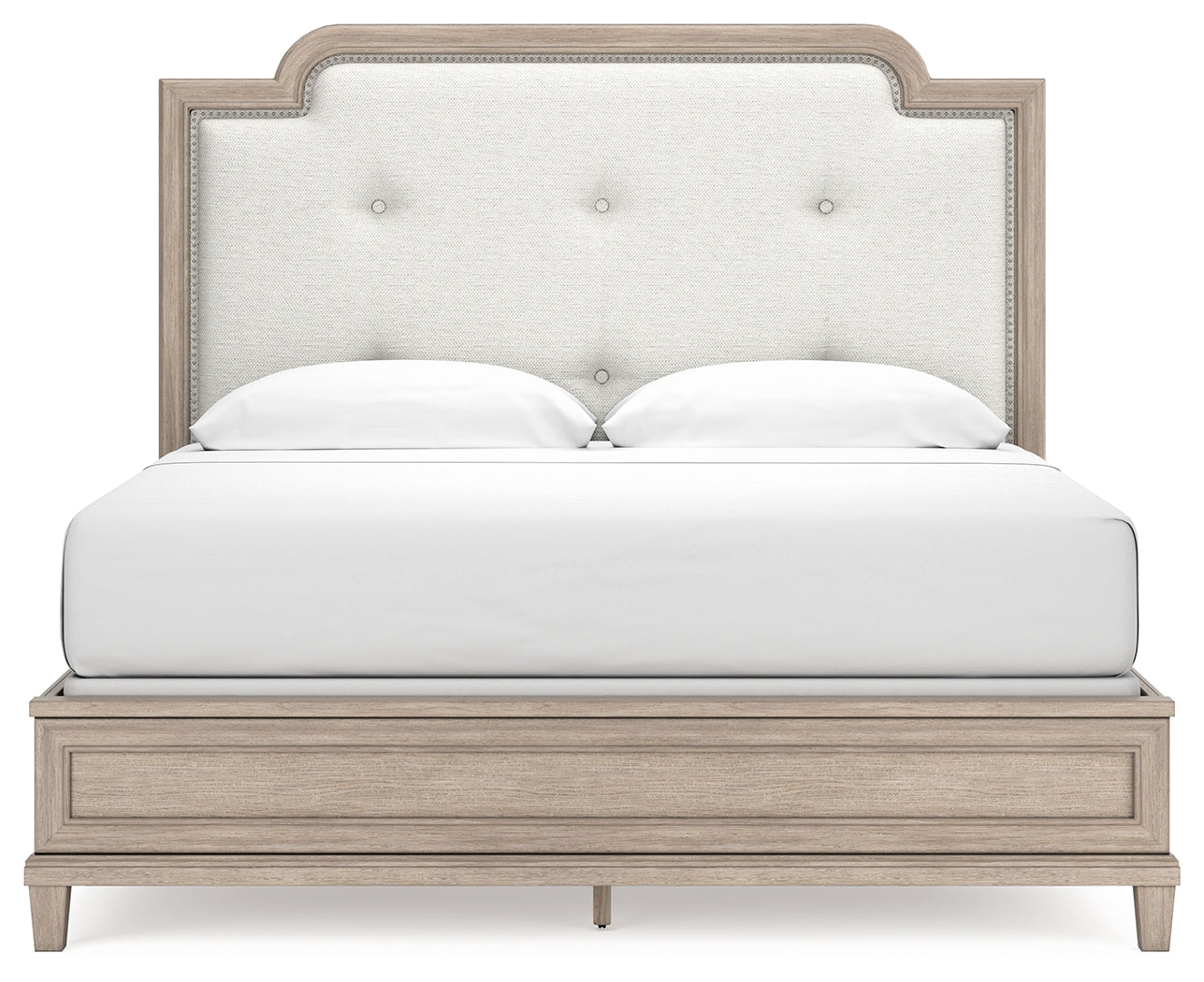 Jorlaina King Upholstered Panel Bed
