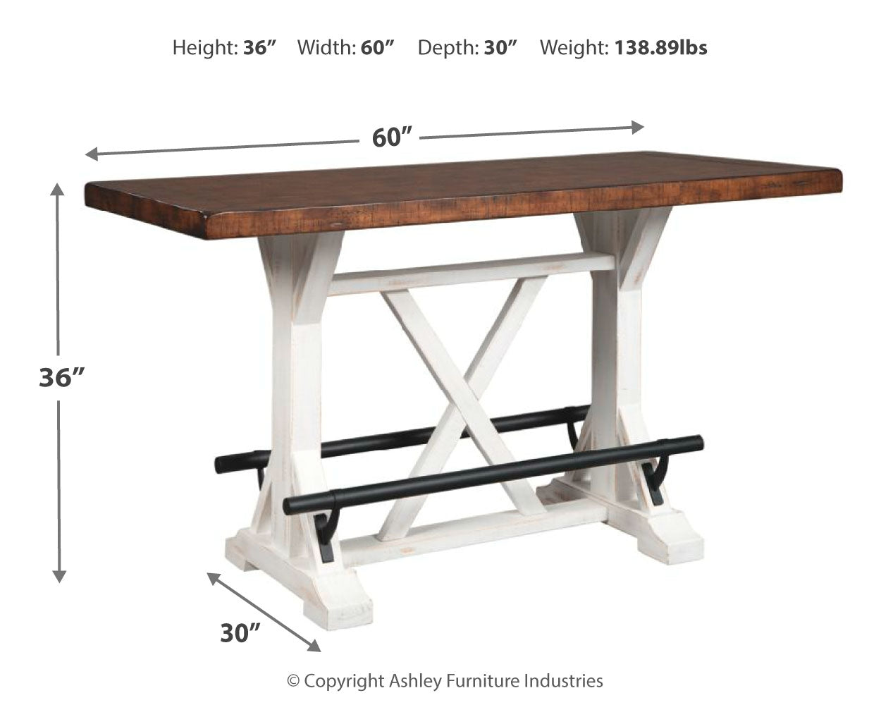 Valebeck 5-Piece Counter Height Dining Set