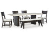 Westonfort Dining Table and 4 Chairs and Bench