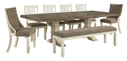 Bolanburg Dining Table with 6 Side Chairs & Bench – Ashley Furniture ...