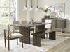 Arkenton Dining Table, 4 Chairs and Bench Set
