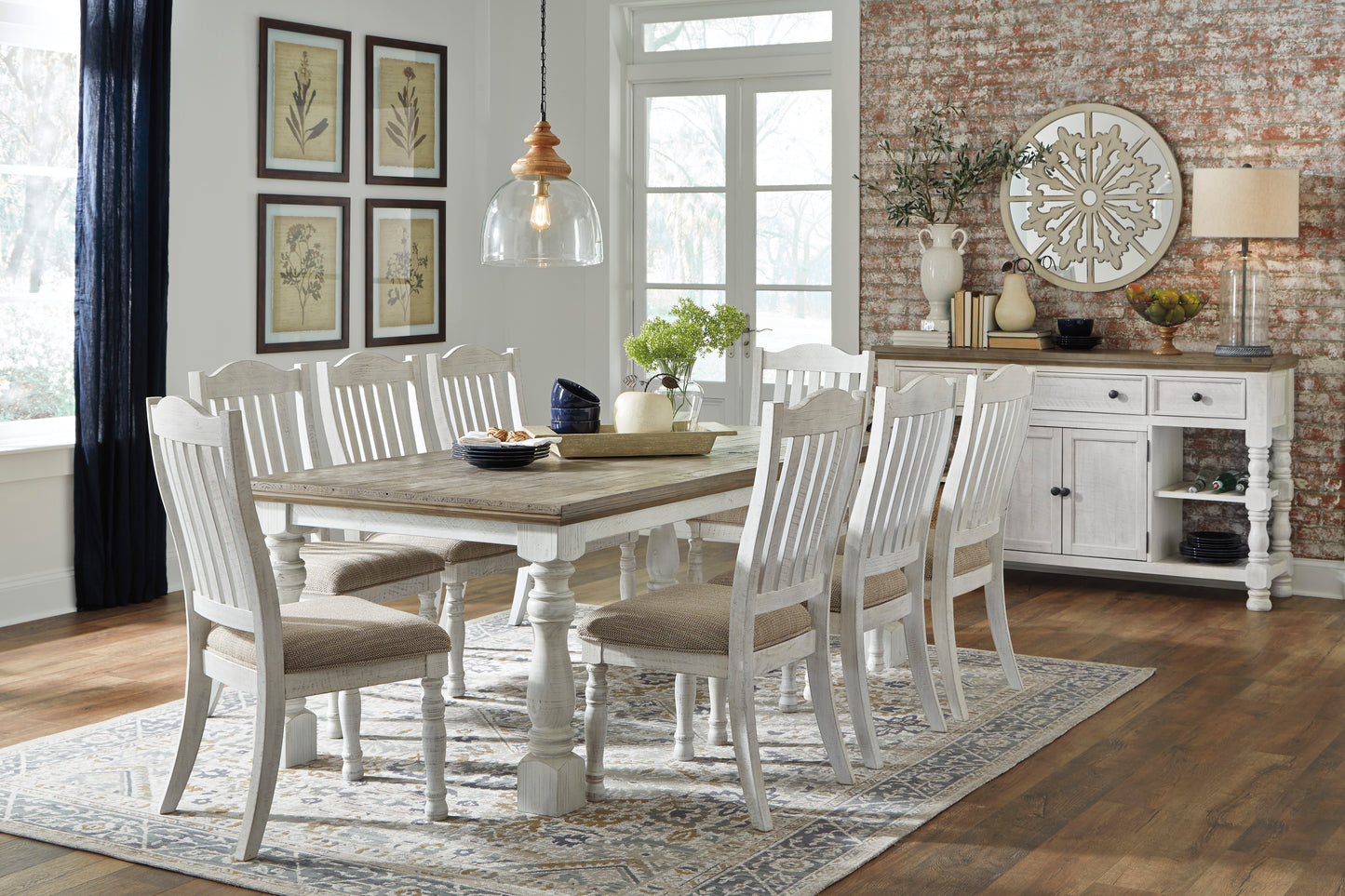 Havalance Dining Table and 8 Chairs