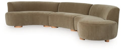 LaraRosa 3-Piece Sectional with Chaise
