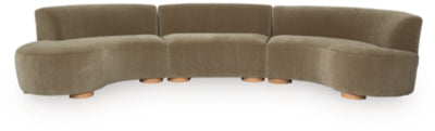 LaraRosa 3-Piece Sectional with Chaise