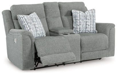 Overflow Power Reclining Loveseat with Console