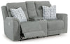 Overflow Power Reclining Loveseat with Console