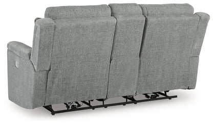 Overflow Power Reclining Loveseat with Console