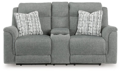 Overflow Power Reclining Loveseat with Console