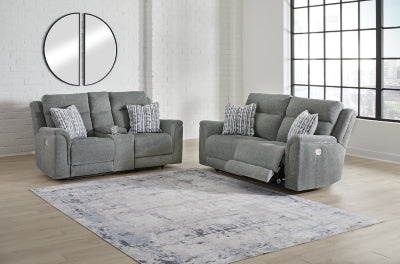 Overflow Reclining Sofa and Loveseat