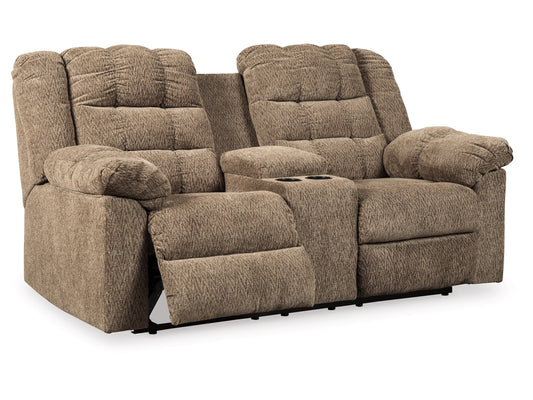 Workhorse Reclining Loveseat with Console