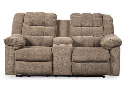 Workhorse Reclining Loveseat with Console