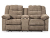 Workhorse Reclining Loveseat with Console