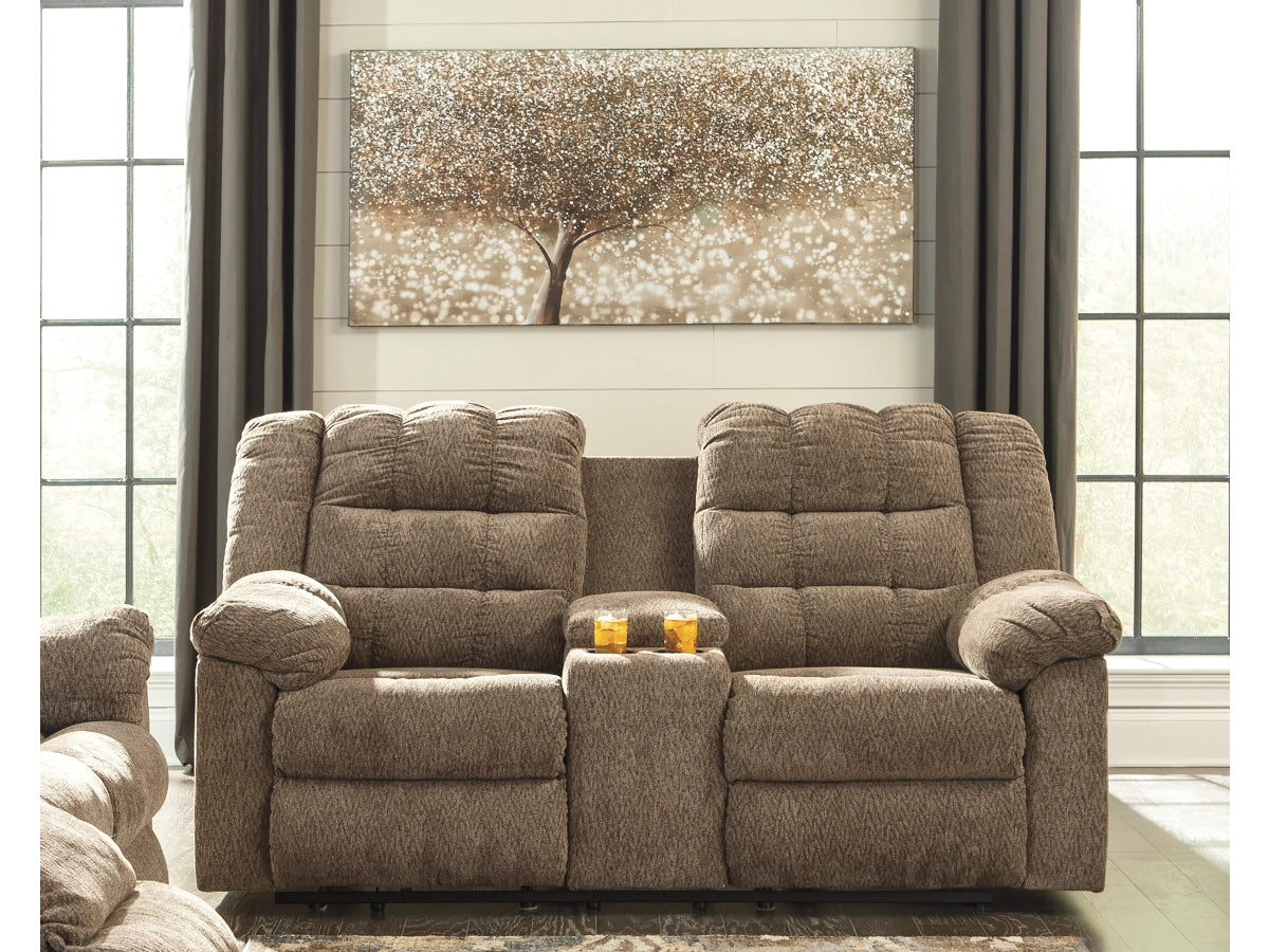 Workhorse Reclining Loveseat with Console