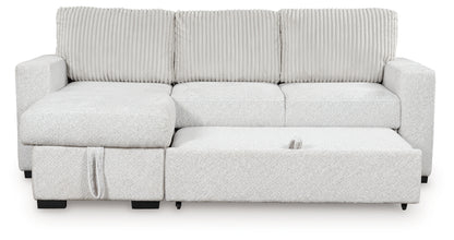 Poppleton 2-Piece Sectional with Pop Up Sleeper and Chaise