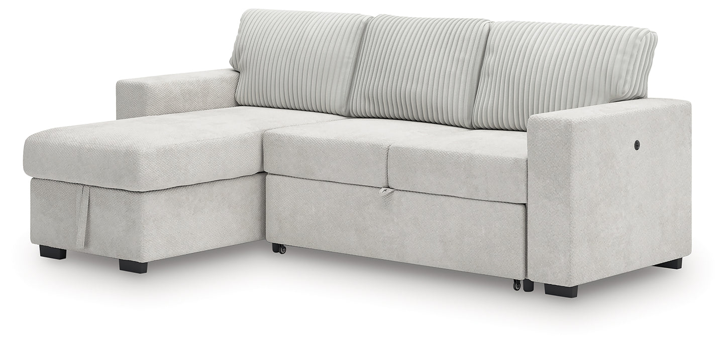Poppleton 2-Piece Sectional with Pop Up Sleeper and Chaise