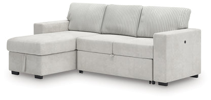 Poppleton 2-Piece Sectional with Pop Up Sleeper and Chaise