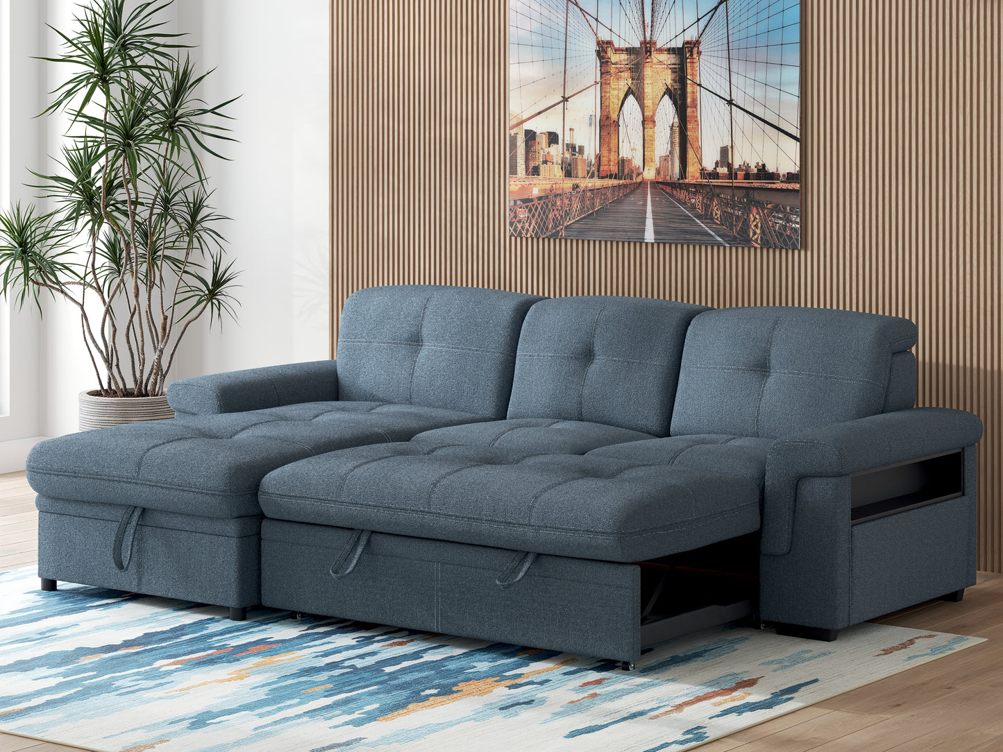 Ruffner 2-Piece Sectional with Pop Up Sleeper and Chaise