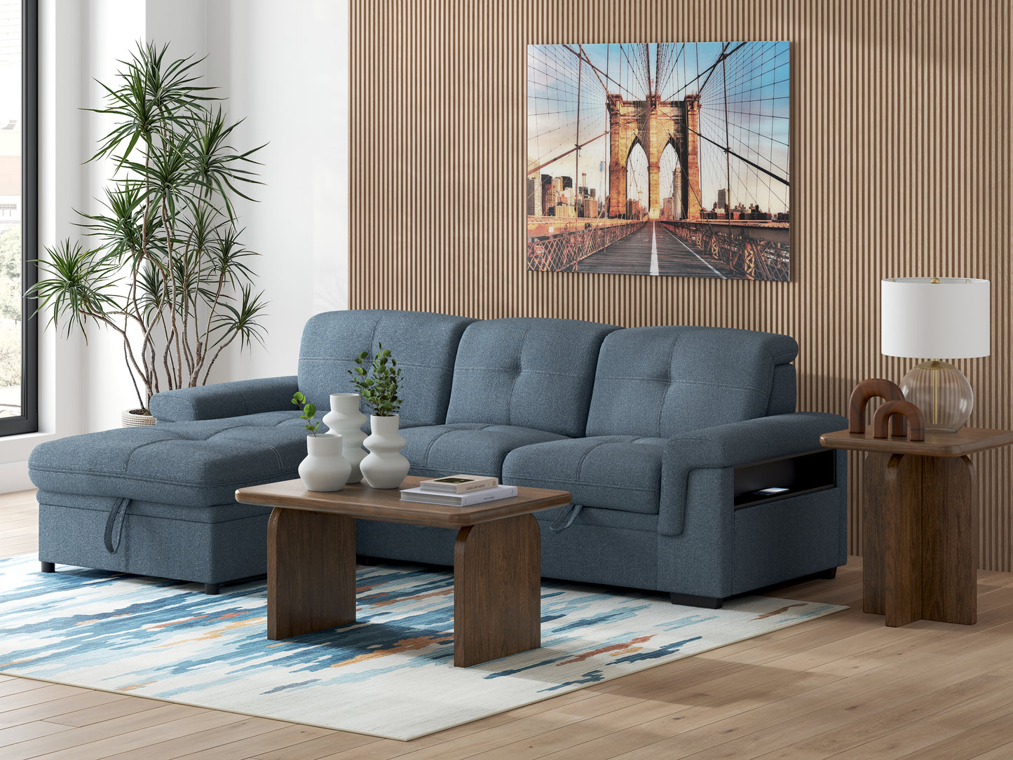 Ruffner 2-Piece Sectional with Pop Up Sleeper and Chaise