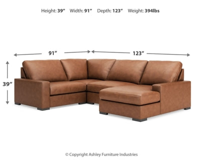 Calden 4-Piece Sectional with Chaise