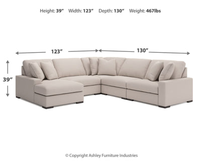Calden 5-Piece Sectional with Chaise