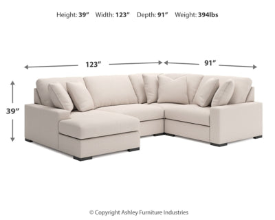 Calden 4-Piece Sectional with Chaise