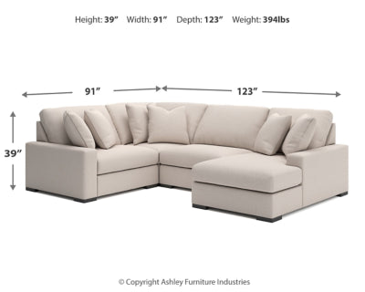 Calden 4-Piece Sectional with Chaise