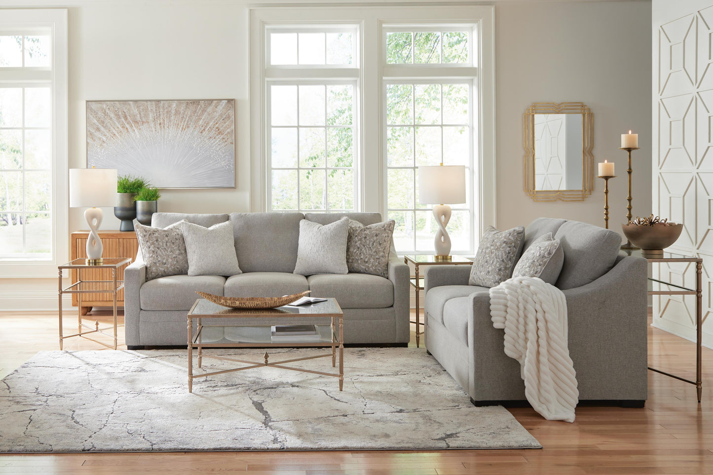 Ivory Brook Sofa And Loveseat