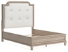Jorlaina Queen Upholstered Panel Bed
