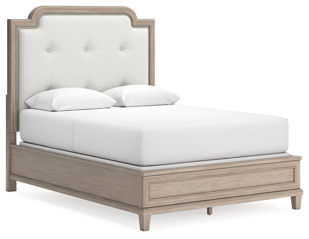 Jorlaina Queen Upholstered Panel Bed