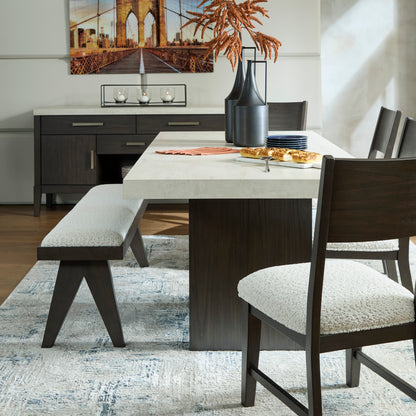 Westonfort Dining Table and 4 Chairs and Bench