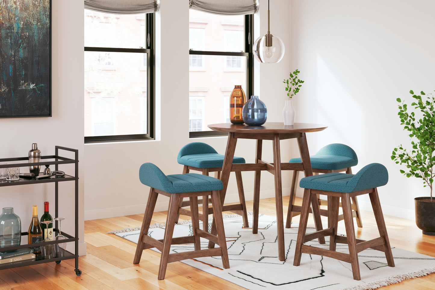 Lyncott Counter Dining Set (Set of 5)