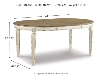 Realyn Dining Table and 6 Chairs