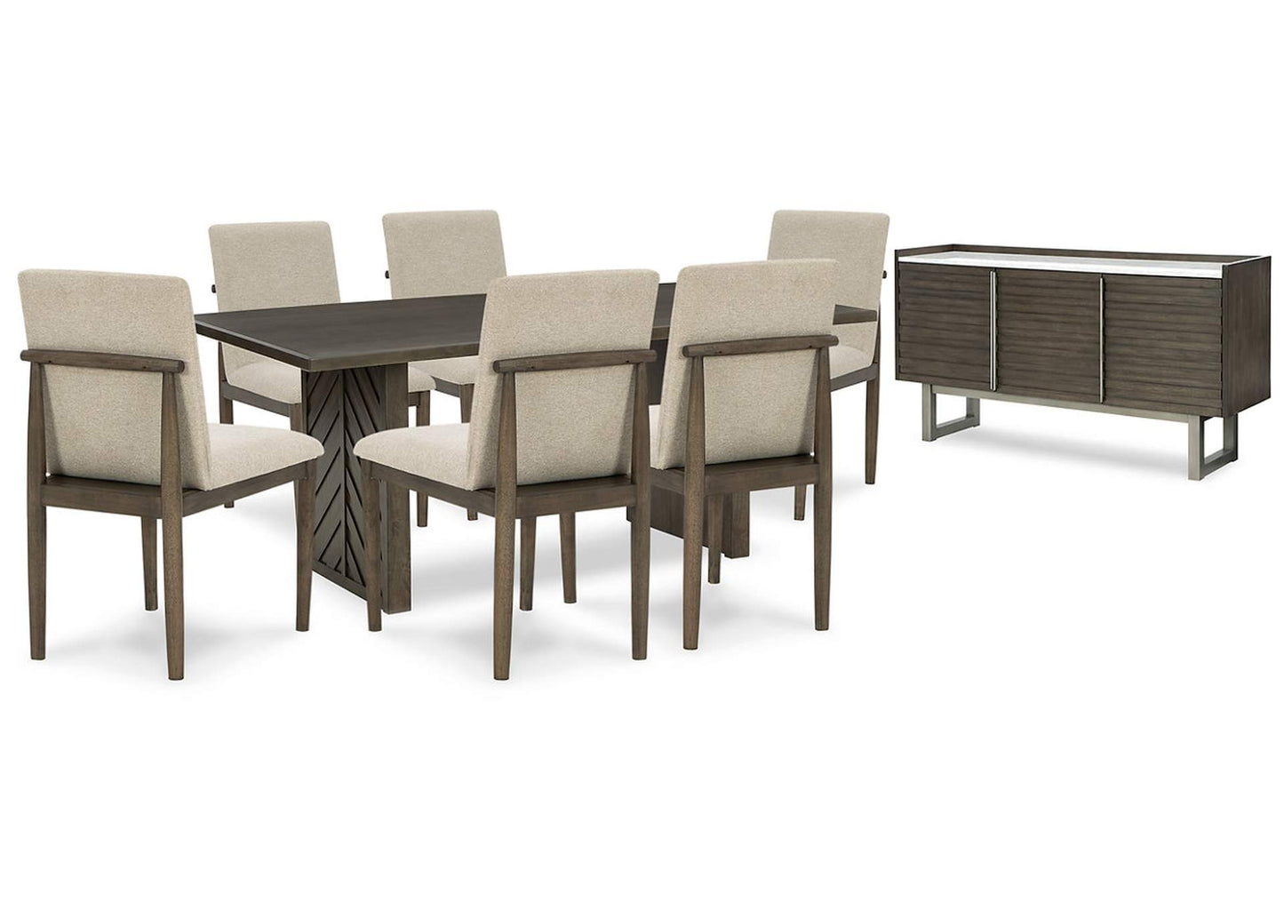 Arkenton Dining Table and 6 Chairs Set