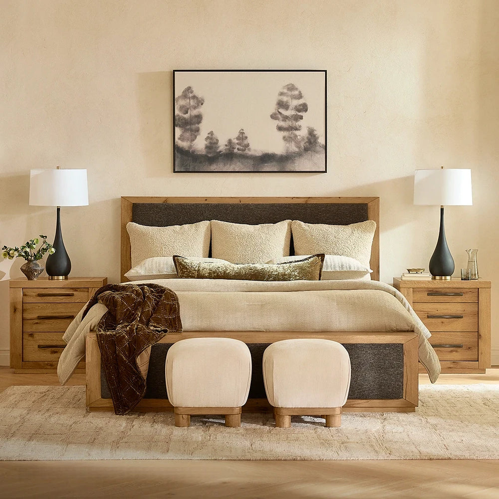 Bracken King Upholstered Panel Bed