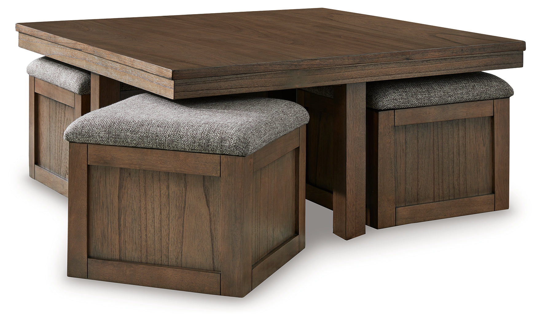 Boardernest Coffee Table with Stools – Ashley Furniture Homestore