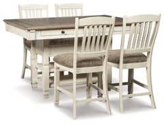 Counter Height Dining Table and 4 Barstools