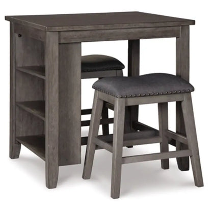 Caitbrook Counter Height Dining Table and Bar Stools (Set of 3)