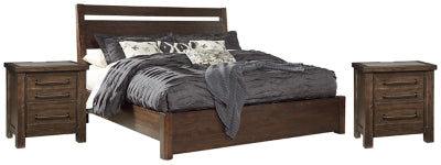 Starmore King Panel Bed with 2 Nightstands