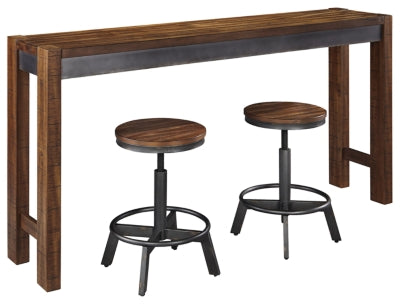 Tojin Counter Height Dining Table and 2 Barstools