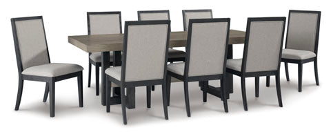 Foyland Dining Table and 8 Chairs Set