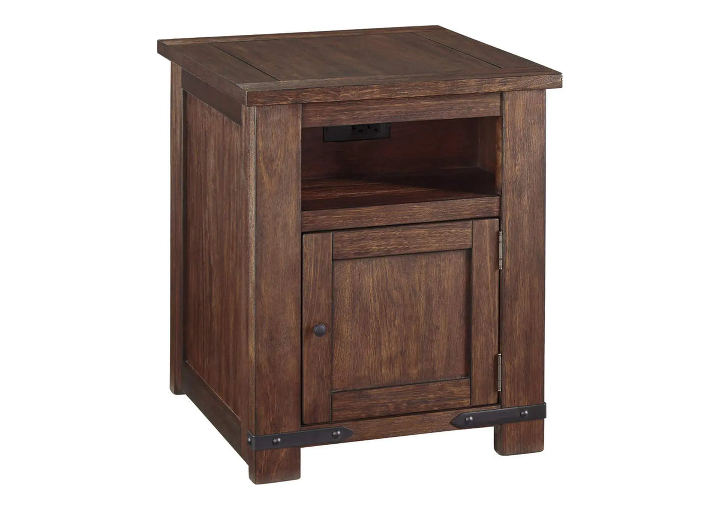 Budmore End Table with USB Ports & Outlets