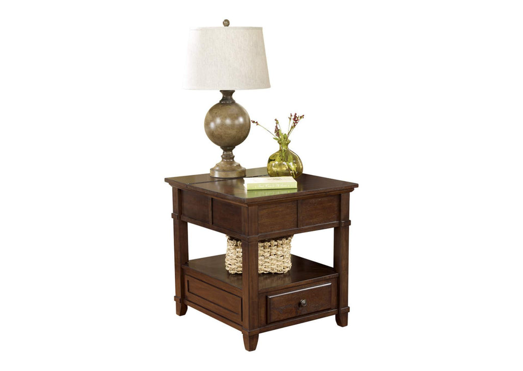 Gately End Table with Storage & Power Outlets